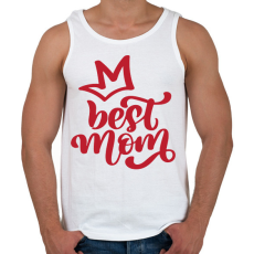 PRINTFASHION Best mom  - Férfi atléta - Fehér