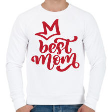 PRINTFASHION Best mom - Férfi pulóver - Fehér férfi pulóver, kardigán