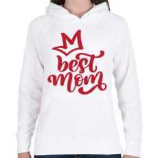 PRINTFASHION Best mom  - Női kapucnis pulóver - Fehér