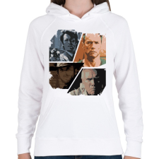 PRINTFASHION Best of Clint Eastwood - Női kapucnis pulóver - Fehér női pulóver, kardigán