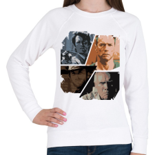 PRINTFASHION Best of Clint Eastwood - Női pulóver - Fehér női pulóver, kardigán