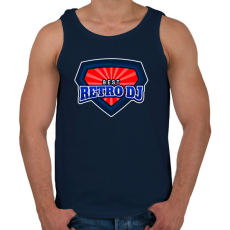 PRINTFASHION BEST RETRO DJ - Férfi atléta - Sötétkék