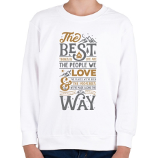 PRINTFASHION Best things - a legjobb dolgok az életben - Gyerek pulóver - Fehér