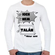 PRINTFASHION Beszélő póló - Férfi hosszú ujjú póló - Fehér férfi póló