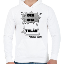 PRINTFASHION Beszélő póló - Férfi kapucnis pulóver - Fehér férfi pulóver, kardigán