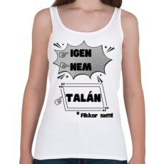 PRINTFASHION Beszélő póló - Női atléta - Fehér