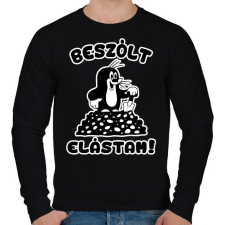 PRINTFASHION Beszólt elástam - kisvakond 2 - Férfi pulóver - Fekete férfi pulóver, kardigán