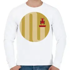 PRINTFASHION Betakarítás - Férfi pulóver - Fehér férfi pulóver, kardigán