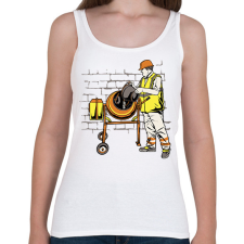 PRINTFASHION Betonkeverős - Női atléta - Fehér női trikó