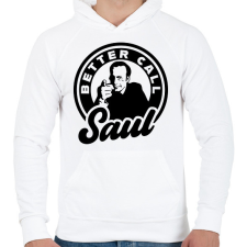 PRINTFASHION Better Call Saul - Férfi kapucnis pulóver - Fehér férfi pulóver, kardigán