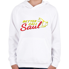 PRINTFASHION Better Call Saul Logo - Gyerek kapucnis pulóver - Fehér