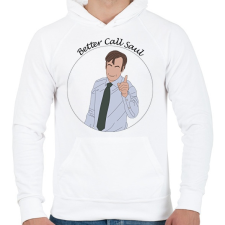 PRINTFASHION Better Call Saul - minta - Férfi kapucnis pulóver - Fehér női pulóver, kardigán