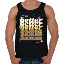 PRINTFASHION better human - Férfi atléta - Fekete atléta, trikó