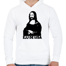 PRINTFASHION BETYÁROS LISA - Férfi kapucnis pulóver - Fehér férfi pulóver, kardigán