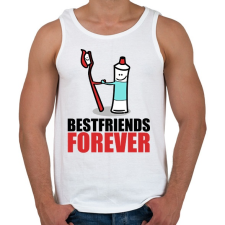 PRINTFASHION BFF - Férfi atléta - Fehér atléta, trikó