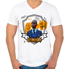 PRINTFASHION Bianca firka - Férfi V-nyakú póló - Fehér