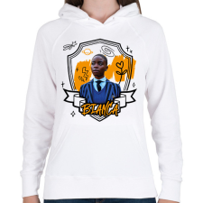 PRINTFASHION Bianca firka - Női kapucnis pulóver - Fehér női pulóver, kardigán