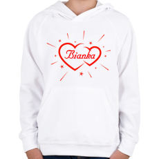 PRINTFASHION Bianka - Gyerek kapucnis pulóver - Fehér