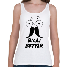 PRINTFASHION Bicaj betyár - Női atléta - Fehér női trikó