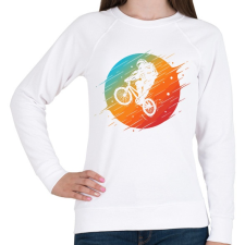 PRINTFASHION Bicajos asztronauta - Női pulóver - Fehér női pulóver, kardigán