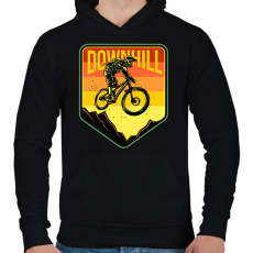 PRINTFASHION bicajos  - Férfi kapucnis pulóver - Fekete