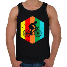 PRINTFASHION Bicajos logó - Férfi atléta - Fekete atléta, trikó