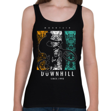 PRINTFASHION bicajos - Női atléta - Fekete női trikó