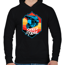 PRINTFASHION bicajos sisak - Férfi kapucnis pulóver - Fekete