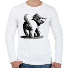 PRINTFASHION Bichon kutyás minta - Férfi hosszú ujjú póló - Fehér férfi póló