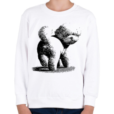PRINTFASHION Bichon kutyás minta - Gyerek pulóver - Fehér