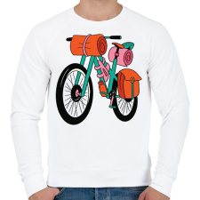 PRINTFASHION Bicikli - Férfi pulóver - Fehér férfi pulóver, kardigán