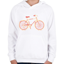 PRINTFASHION Bicikli - Gyerek kapucnis pulóver - Fehér gyerek pulóver, kardigán