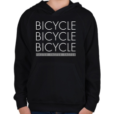 PRINTFASHION Bicikli - Gyerek kapucnis pulóver - Fekete