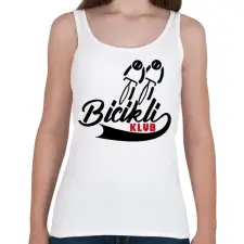 PRINTFASHION Bicikli Klub - Női atléta - Fehér női trikó