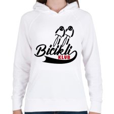 PRINTFASHION Bicikli Klub - Női kapucnis pulóver - Fehér női pulóver, kardigán