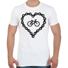 PRINTFASHION Bicikli love - Férfi póló - Fehér