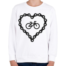 PRINTFASHION Bicikli love - Gyerek pulóver - Fehér