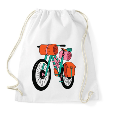 PRINTFASHION Bicikli - Sportzsák, Tornazsák - Fehér tornazsák