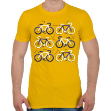 PRINTFASHION Biciklik - Férfi póló - Sárga