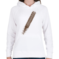 PRINTFASHION Biciklinyom - Női kapucnis pulóver - Fehér
