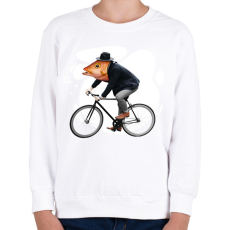 PRINTFASHION Biciklis hal - Gyerek pulóver - Fehér