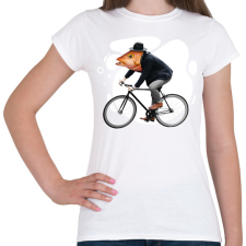 PRINTFASHION Biciklis hal - Női póló - Fehér női póló