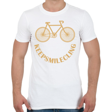 PRINTFASHION Biciklis mosoly - Férfi póló - Fehér