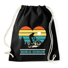 PRINTFASHION Biciklis szerelem - Sportzsák, Tornazsák - Fekete tornazsák