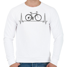 PRINTFASHION Biciklis szív - Férfi pulóver - Fehér férfi pulóver, kardigán