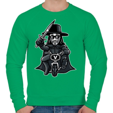 PRINTFASHION Biciklis Vendetta - Férfi pulóver - Zöld férfi pulóver, kardigán