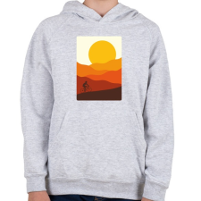 PRINTFASHION Biciklizés a hegyekben - Gyerek kapucnis pulóver - Sport szürke gyerek pulóver, kardigán