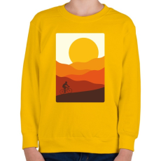 PRINTFASHION Biciklizés a hegyekben - Gyerek pulóver - Sárga