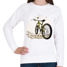 PRINTFASHION Biciklizés - Női pulóver - Fehér női pulóver, kardigán