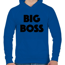 PRINTFASHION BIG BOSS - Férfi kapucnis pulóver - Királykék